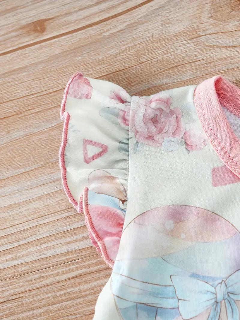Cute Little Squirrel Hot Air Balloon Full Print Flying Sleeve Open Cardigan
