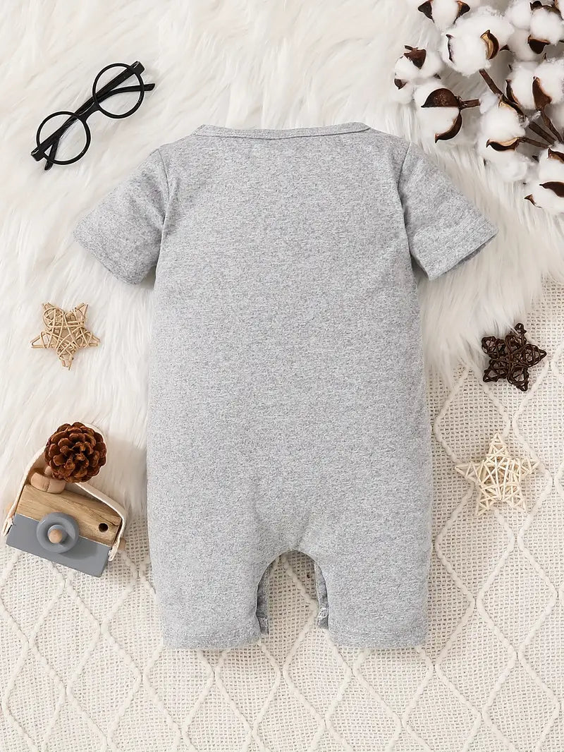 Cute Cartoon Print Short Sleeve Rompers