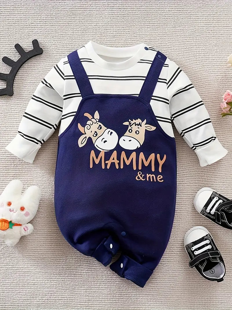 1pc of Fake Two-Piece Suspender Jumpsuit for Boys