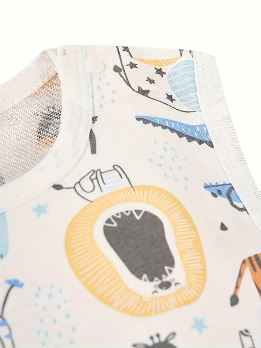 Casual Romper Featuring an Animal Kingdom Print