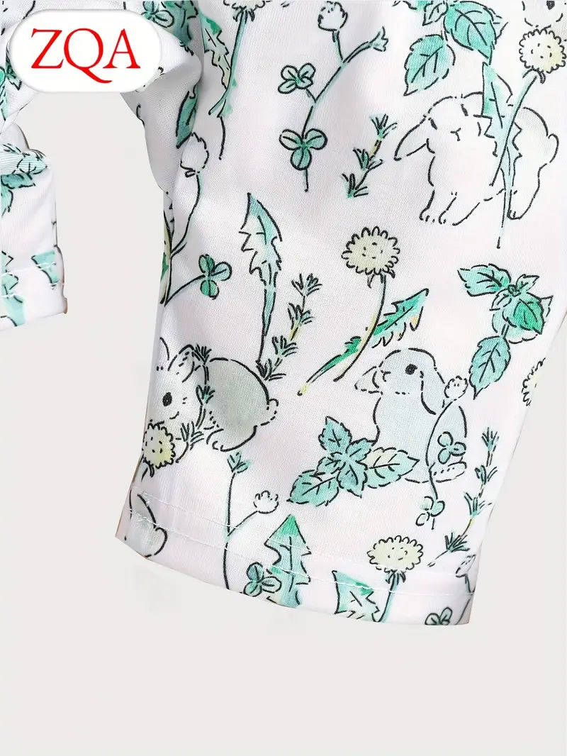 Infant's Lovely Bunny Allover Print Bodysuit
