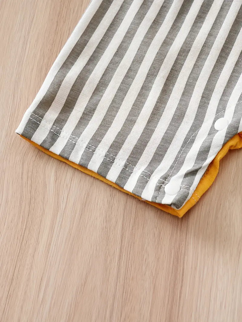 Cotton Striped Mouse Baby Romper