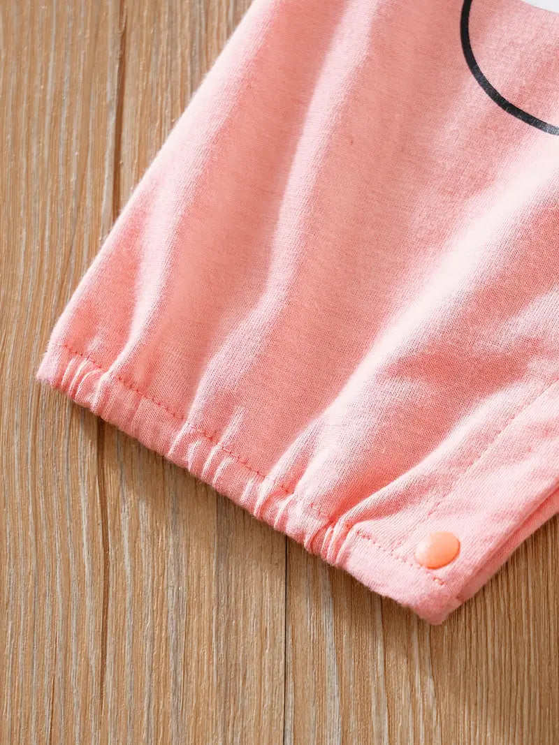 Girls' Cartoon Cat Bodysuit