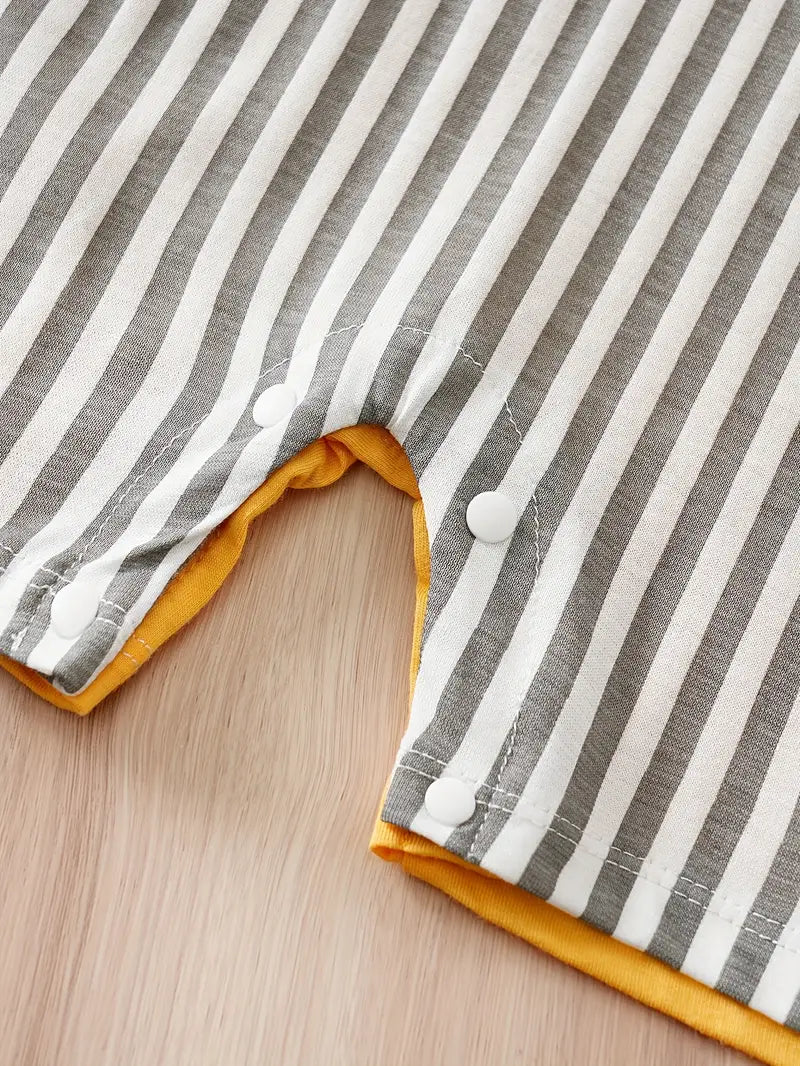 Cotton Striped Mouse Baby Romper