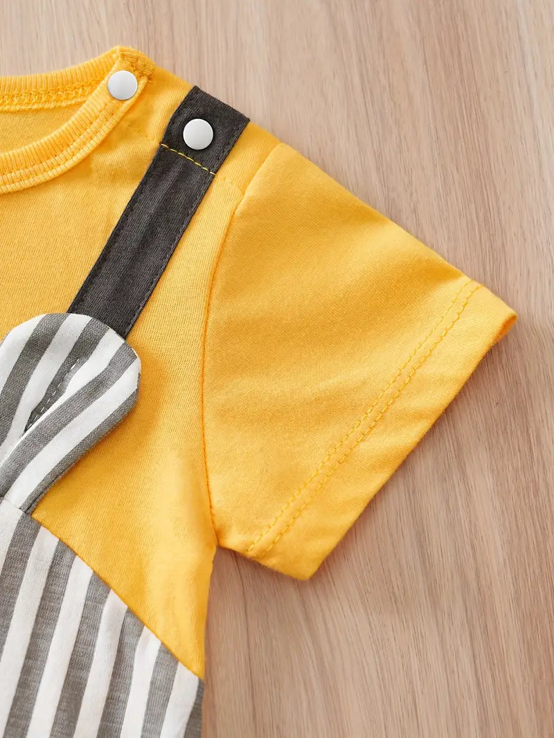 Cotton Striped Mouse Baby Romper