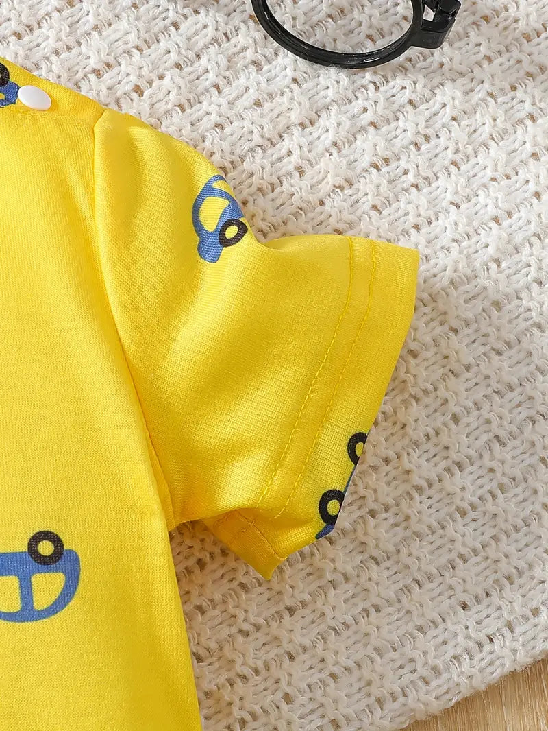 Bodysuit with Blue Collar Edges