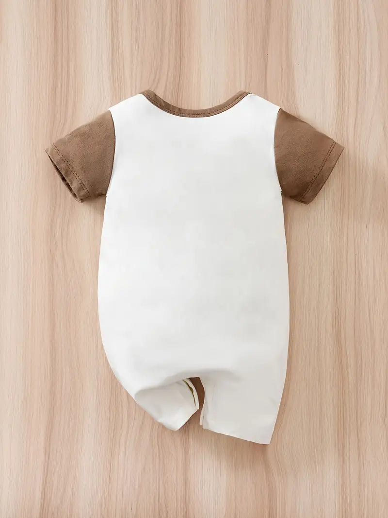 YIERYING Elephant Romper - Summer Short Sleeve Neutral-Toned
