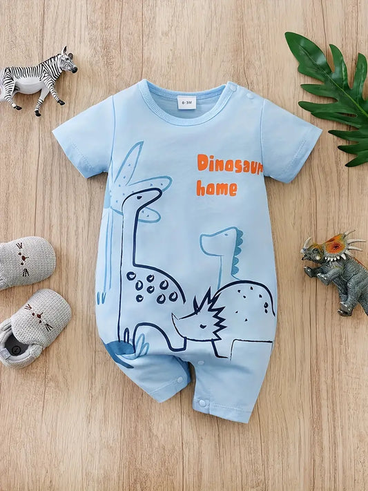 Baby Boys' Summer Dinosaur Romper