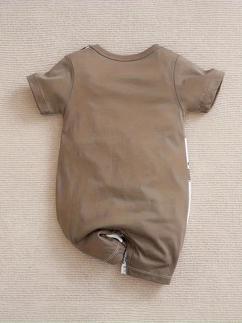 Whale Cartoon Print Overalls for Baby Boys