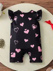 Crew Neck Bodysuit with Ruffle Sleeves