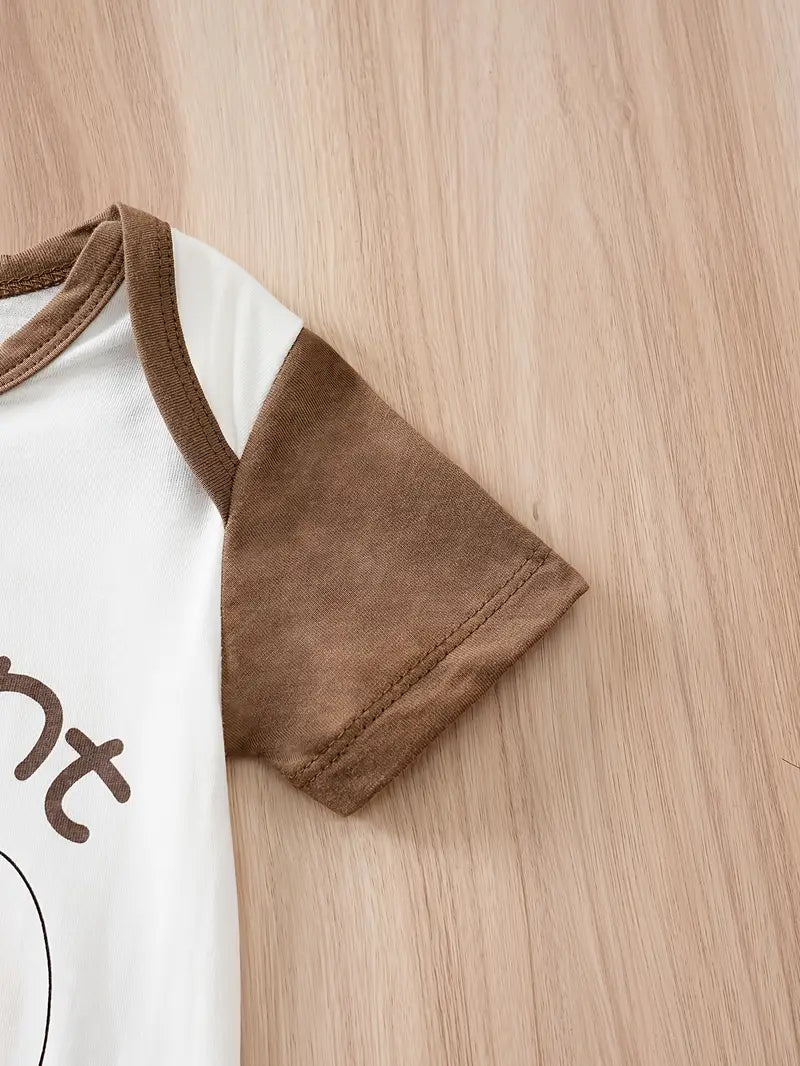 YIERYING Elephant Romper - Summer Short Sleeve Neutral-Toned